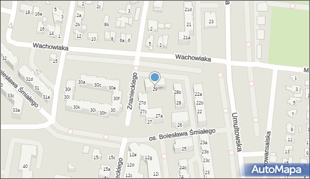 Poznań, Osiedle Bolesława Śmiałego, 29, mapa Poznania