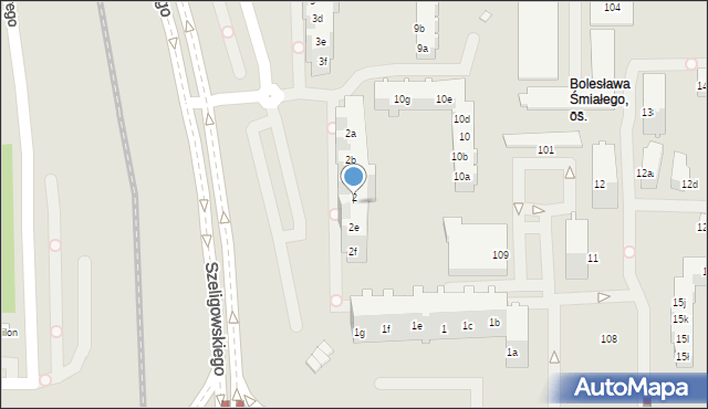 Poznań, Osiedle Bolesława Śmiałego, 2d, mapa Poznania