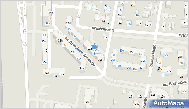 Poznań, Osiedle Bolesława Śmiałego, 31, mapa Poznania