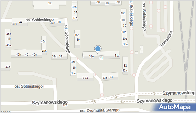 Poznań, Osiedle Króla Jana III Sobieskiego, 31d, mapa Poznania