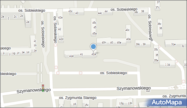 Poznań, Osiedle Króla Jana III Sobieskiego, 41a, mapa Poznania