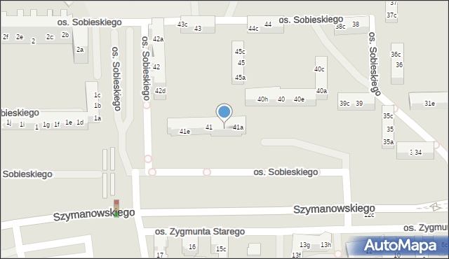 Poznań, Osiedle Króla Jana III Sobieskiego, 41b, mapa Poznania