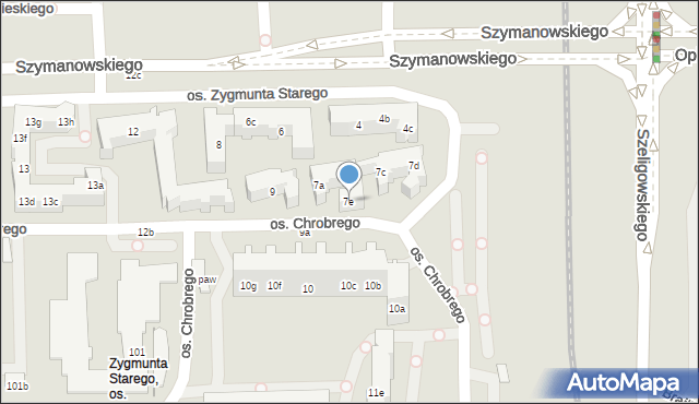 Poznań, Osiedle Zygmunta Starego, 7e, mapa Poznania