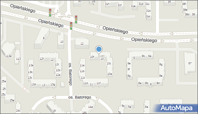 Poznań, Osiedle Stefana Batorego, 10e, mapa Poznania