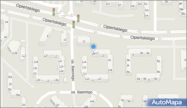 Poznań, Osiedle Stefana Batorego, 10f, mapa Poznania