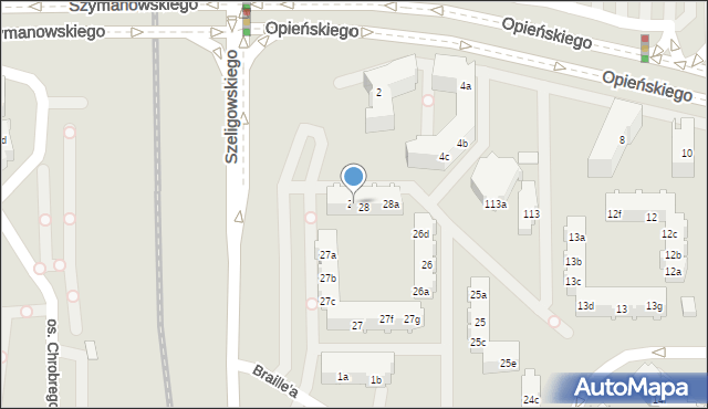 Poznań, Osiedle Stefana Batorego, 28c, mapa Poznania