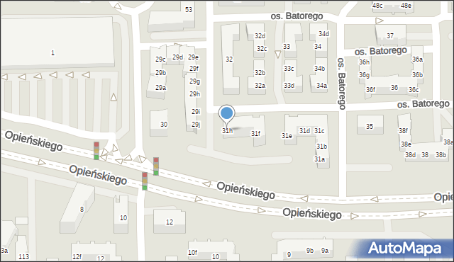 Poznań, Osiedle Stefana Batorego, 31h, mapa Poznania