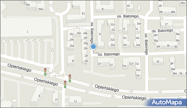 Poznań, Osiedle Stefana Batorego, 32i, mapa Poznania