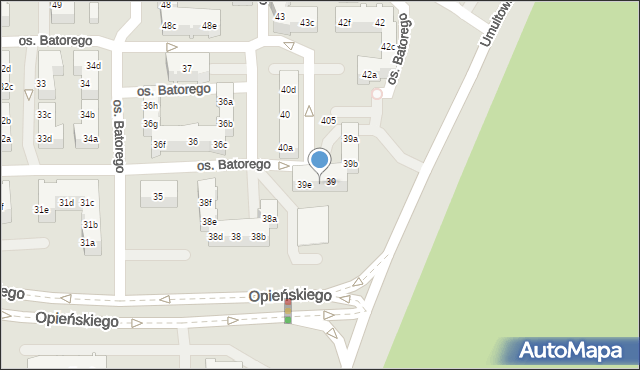 Poznań, Osiedle Stefana Batorego, 39d, mapa Poznania