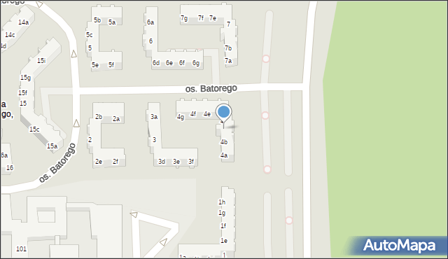 Poznań, Osiedle Stefana Batorego, 4c, mapa Poznania