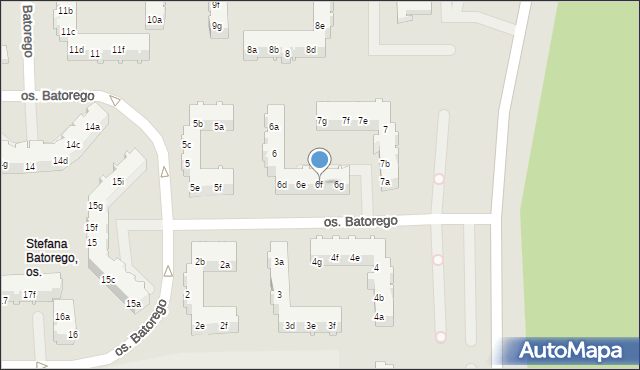 Poznań, Osiedle Stefana Batorego, 6f, mapa Poznania