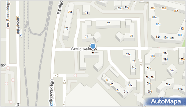 Poznań, Osiedle Stefana Batorego, 73, mapa Poznania
