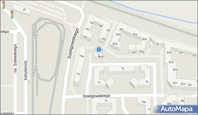 Poznań, Osiedle Stefana Batorego, 78, mapa Poznania