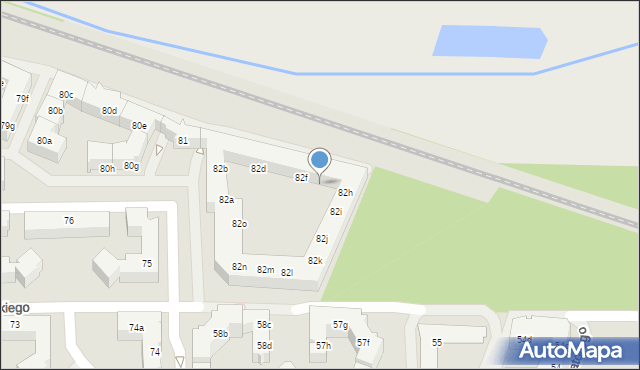 Poznań, Osiedle Stefana Batorego, 82g, mapa Poznania