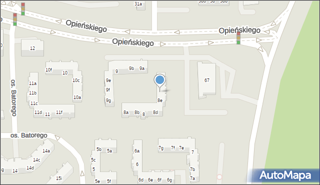 Poznań, Osiedle Stefana Batorego, 8f, mapa Poznania