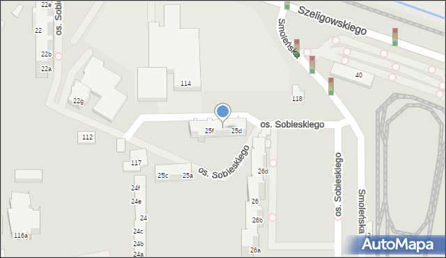 Poznań, Osiedle Króla Jana III Sobieskiego, 25e, mapa Poznania