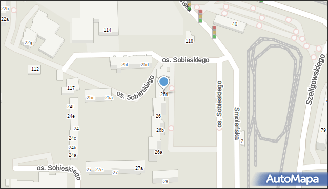 Poznań, Osiedle Króla Jana III Sobieskiego, 26d, mapa Poznania