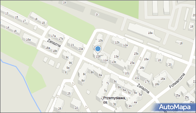 Poznań, Osiedle Przemysława, 11b, mapa Poznania