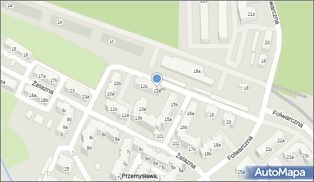 Poznań, Osiedle Przemysława, 12a, mapa Poznania