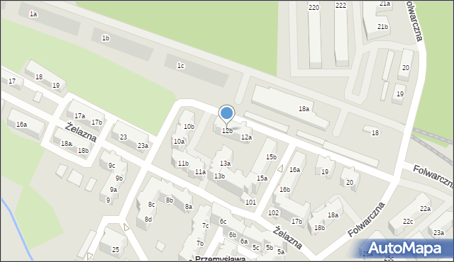 Poznań, Osiedle Przemysława, 12b, mapa Poznania