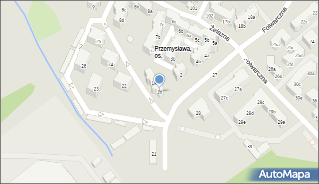 Poznań, Osiedle Przemysława, 1b, mapa Poznania
