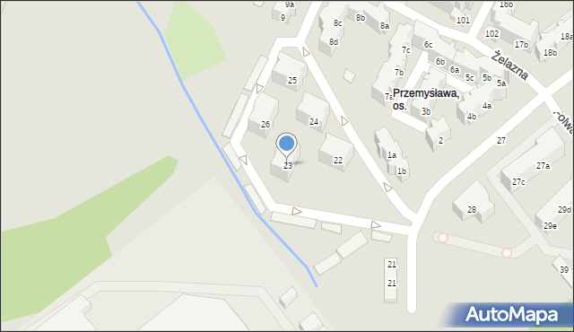 Poznań, Osiedle Przemysława, 23, mapa Poznania