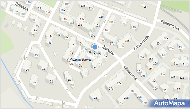 Poznań, Osiedle Przemysława, 5c, mapa Poznania