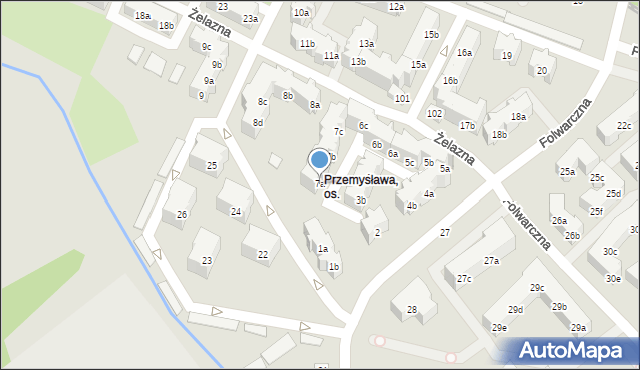 Poznań, Osiedle Przemysława, 7a, mapa Poznania