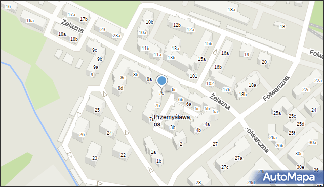 Poznań, Osiedle Przemysława, 7c, mapa Poznania
