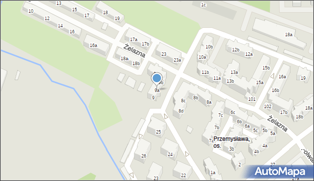 Poznań, Osiedle Przemysława, 9a, mapa Poznania