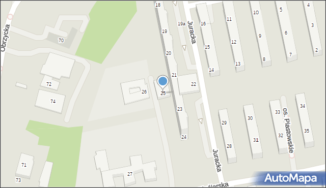 Poznań, Osiedle Piastowskie, 25, mapa Poznania
