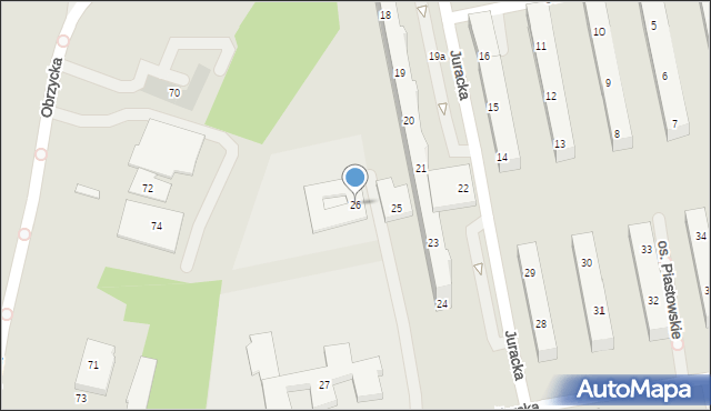 Poznań, Osiedle Piastowskie, 26, mapa Poznania