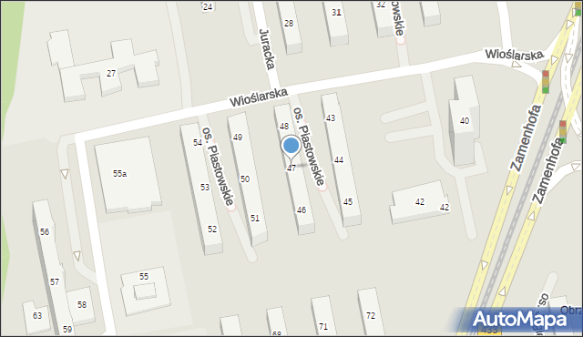 Poznań, Osiedle Piastowskie, 47, mapa Poznania