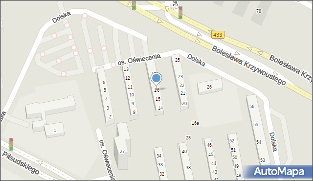 Poznań, Osiedle Oświecenia, 16, mapa Poznania