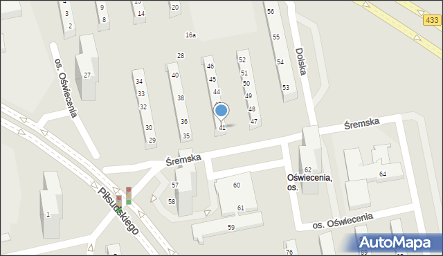 Poznań, Osiedle Oświecenia, 41, mapa Poznania