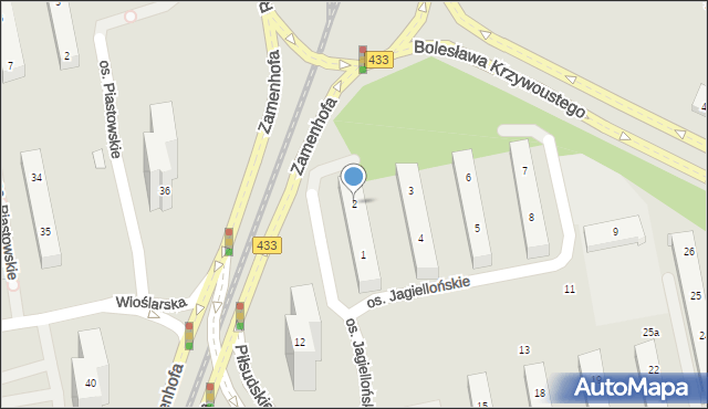 Poznań, Osiedle Jagiellońskie, 2, mapa Poznania
