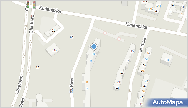 Poznań, Osiedle Rusa, 10, mapa Poznania