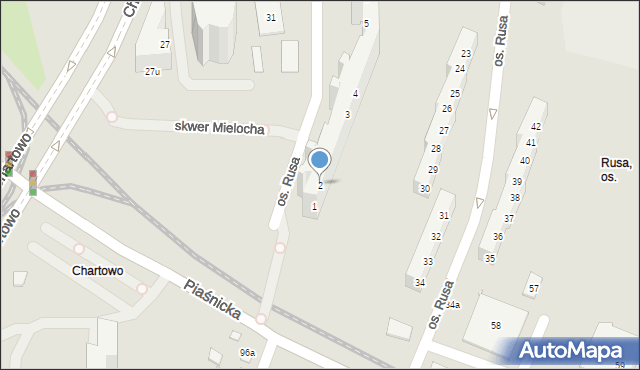 Poznań, Osiedle Rusa, 2, mapa Poznania