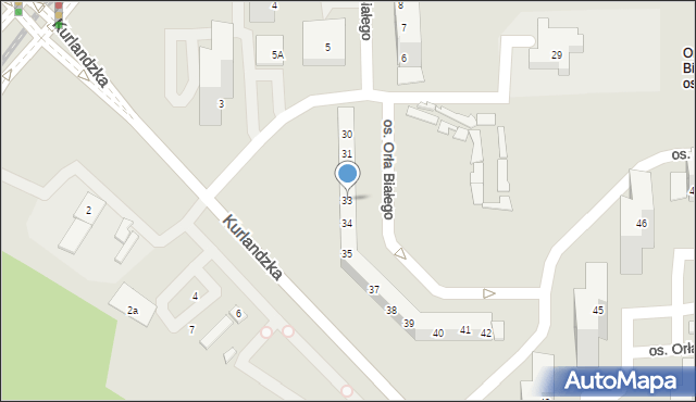 Poznań, Osiedle Orła Białego, 33, mapa Poznania