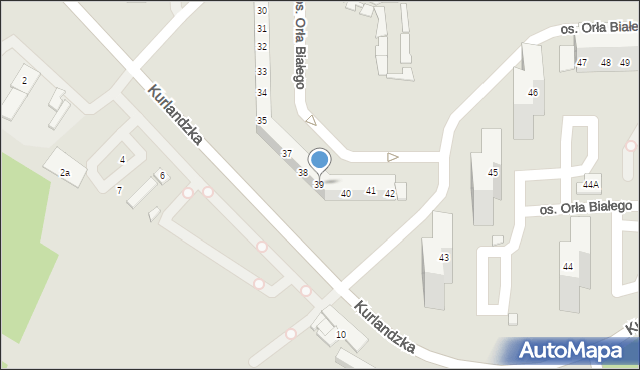 Poznań, Osiedle Orła Białego, 39, mapa Poznania
