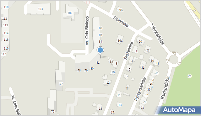 Poznań, Osiedle Orła Białego, 82, mapa Poznania