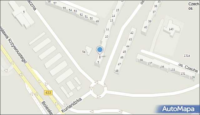 Poznań, Osiedle Czecha, 6, mapa Poznania