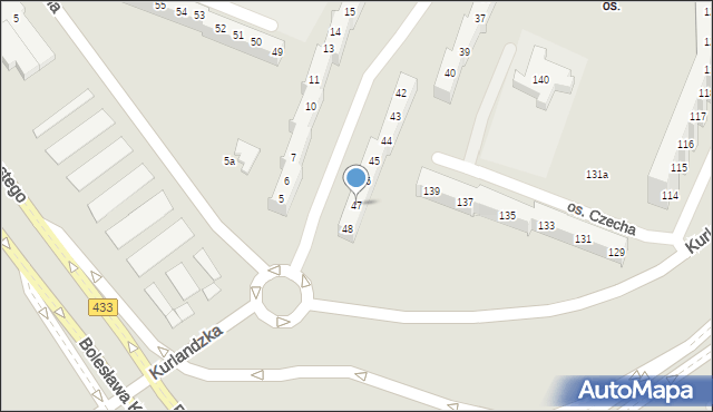Poznań, Osiedle Czecha, 47, mapa Poznania