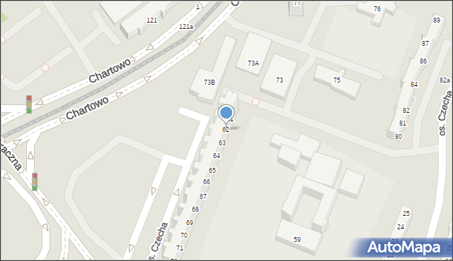 Poznań, Osiedle Czecha, 62, mapa Poznania