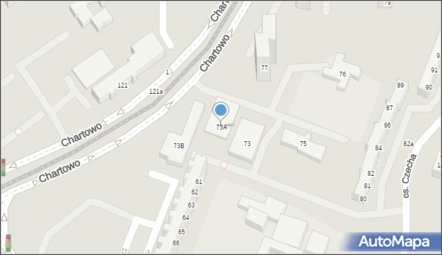 Poznań, Osiedle Czecha, 73A, mapa Poznania