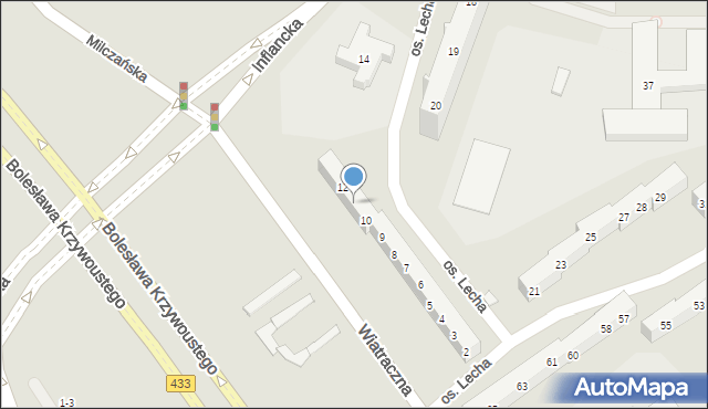 Poznań, Osiedle Lecha, 11, mapa Poznania