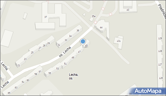 Poznań, Osiedle Lecha, 46, mapa Poznania