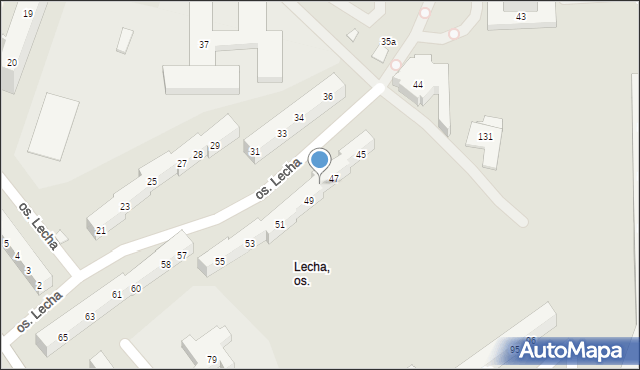 Poznań, Osiedle Lecha, 48, mapa Poznania