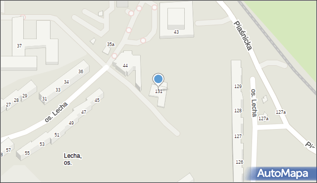 Poznań, Osiedle Lecha, 131, mapa Poznania