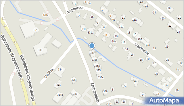 Poznań, Ostrowska, 333, mapa Poznania